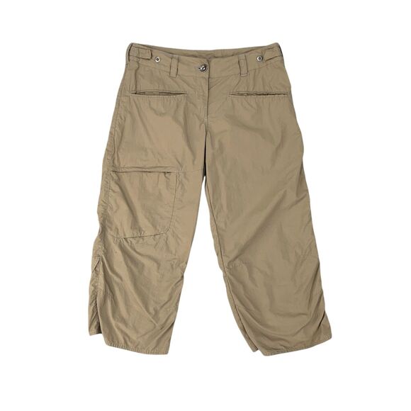 Salomon Capri Womens 4 Brown Acti Lite Lightweight Hiking Cropped Cargo Pants - Picture 1 of 13